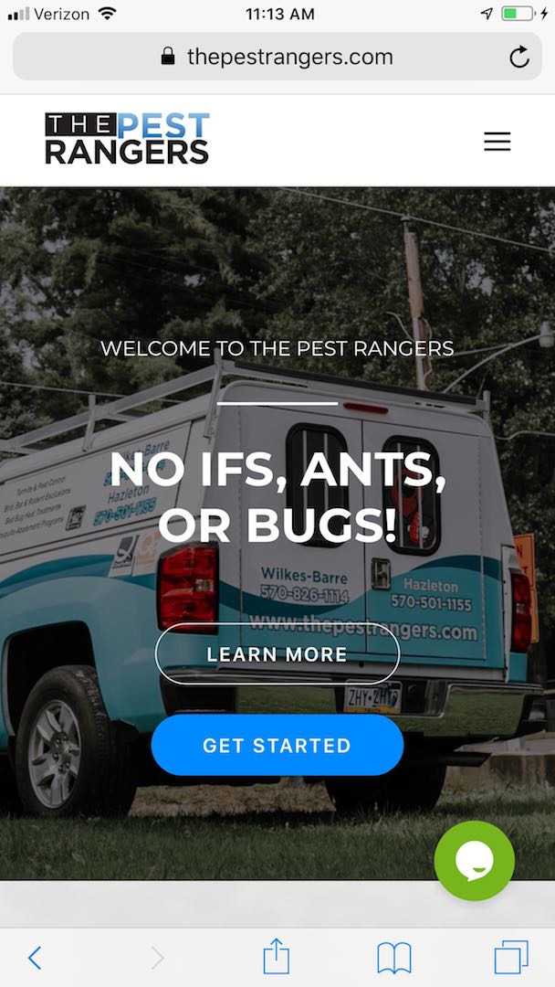 WordPress Mobile Ability The Pest Rangers