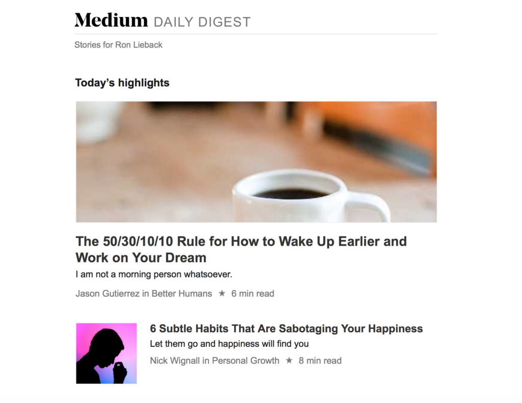 most successful newsletters from Medium