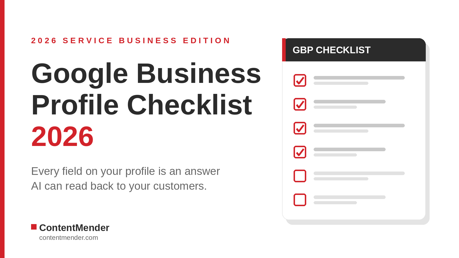 Lead-Google Business Profile Checklist for SMBs