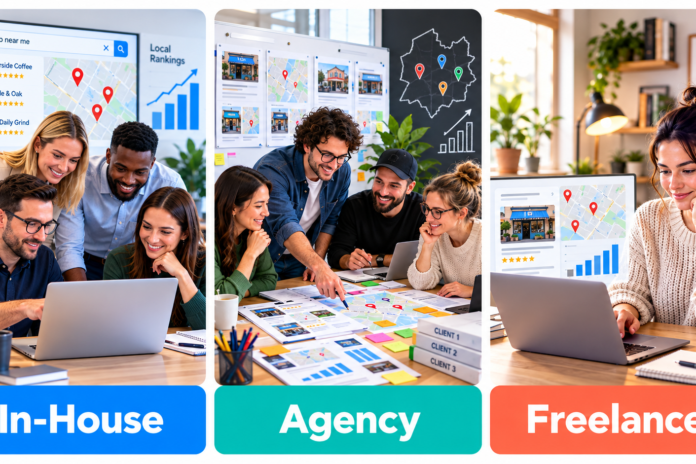 In-House vs. Agency vs. Freelancer for Local SEO : GEO