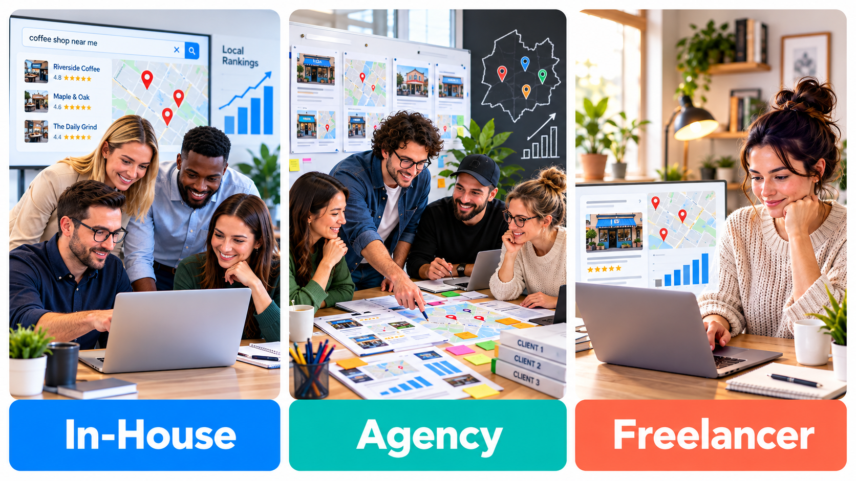 In-House vs. Agency vs. Freelancer for Local SEO : GEO